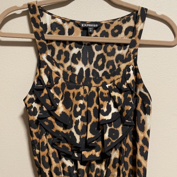 Express Leopard Ruffle Dress - Picture 3 of 8
